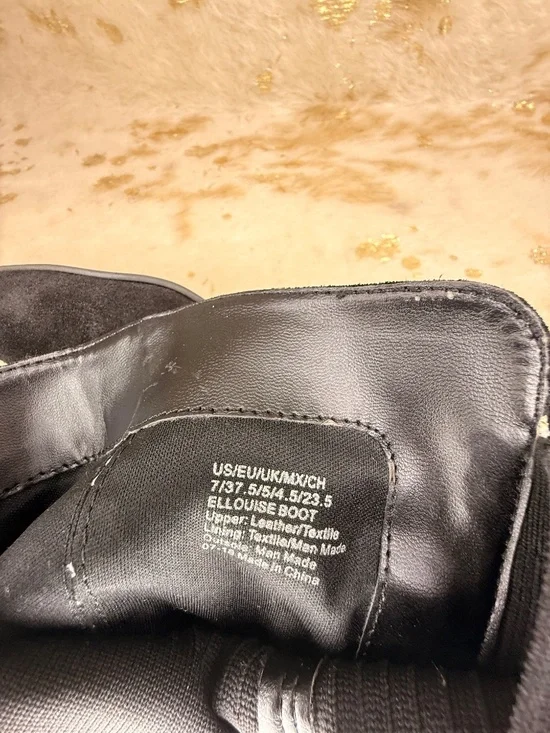 Kenneth Cole Over-The-Knee Boot Ellouise Excellent Women's Leather Suede Black 7 - Picture 6 of 8